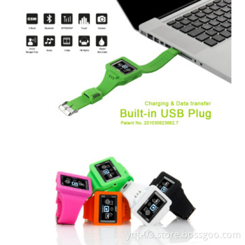 Waterproof silica rubber mobile watch phone